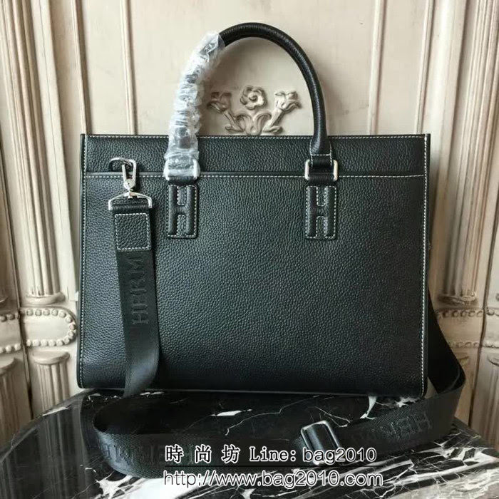 HERMES愛馬仕 最新款 原版牛皮 經典時尚 男士公事包 可手提斜挎 8822-1 JD1218